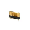 Customized 18 pin straight angle double row 2.54mm spring loaded pogo pin connector