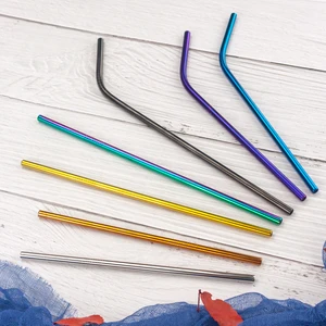 Image of 304 Drinking Metal Gold Eco Friendly Stainless Steel Straw With Customized Logo