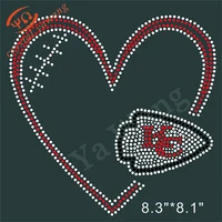 

wholesale chiefs heart rhinestone transfer iron on free ship