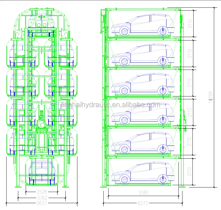 Hot Sale Vertical Car Parking System With Ce - Buy Rotary Car Parking ...