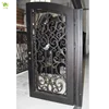 Low E wrought iron entry door double door with frame