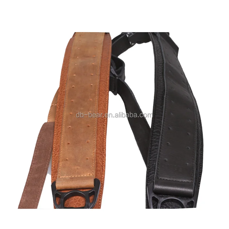 
leather padded guitar strap 