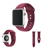 

Sport Silicone band for apple watch series5/4/3/2/1 Double buckle strap for iwatch 40mm 44mm durable rubber strap