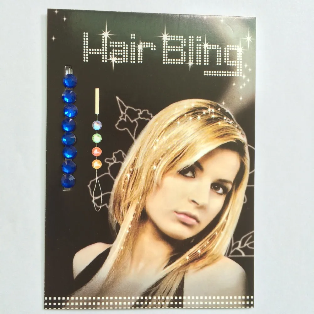 

fashion Crystal Hair Bling 8pcs Rhinestone per pack Optional Popular Hair Extension Jewelry Hair Accessories, N/a