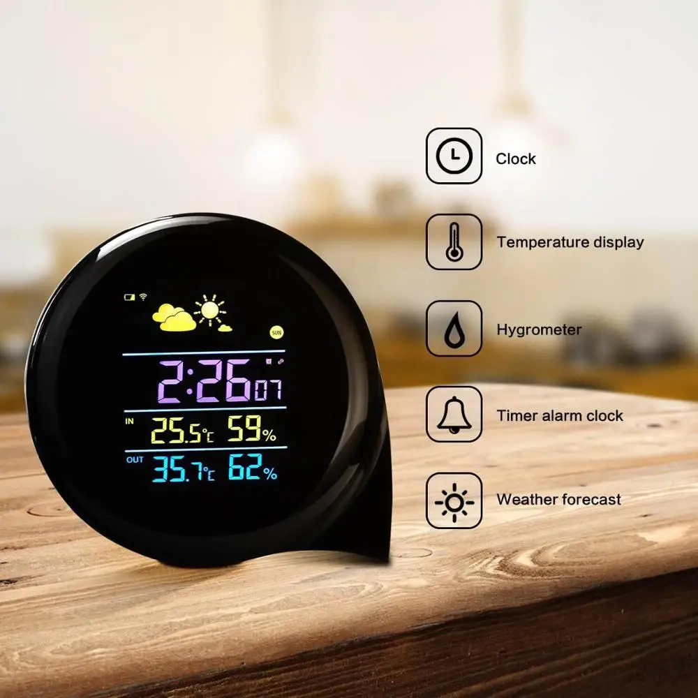 Digital Desk Clock with Calendar HAPTIME Azan Clock Sunrise Alarm Clock for Both Office and Home