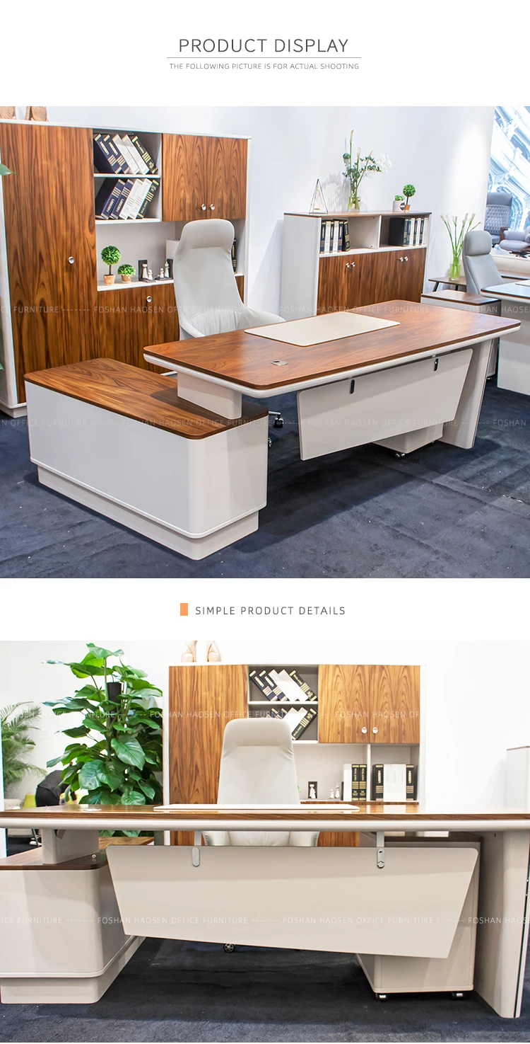 Latest Design Modern Simple 09005 Matte Surface Office Desk Business Executive Desk Office Table