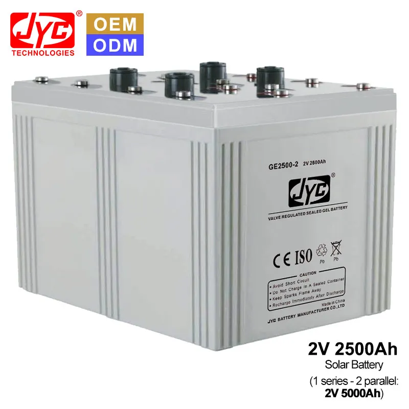 Lead Acid Solar Battery 2V 500Ah (UXL 500-2) 1 in series 10 in parallel Formed 2V 5000Ah Battery