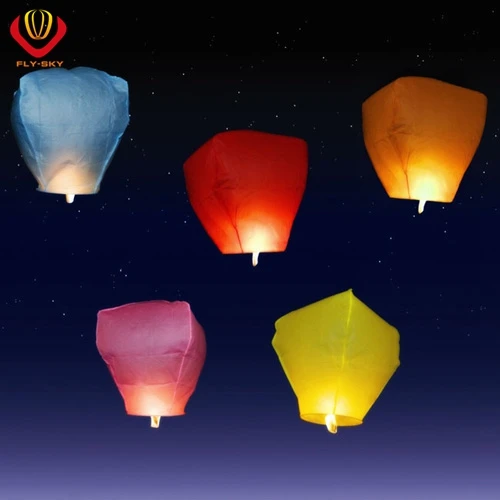 lighted lanterns in the sky