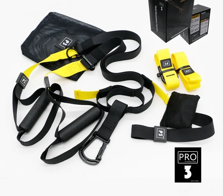 

Home Fitness Customized Logo P3 Pro Resistance suspension Straps Nylon Material Multi-function Pull straps sling trainer