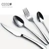 Mirror Polish Stainless Steel Tableware 4 pcs Set Serving Spoon and Fork with Gift Box;Cake Set Serving Cutlery