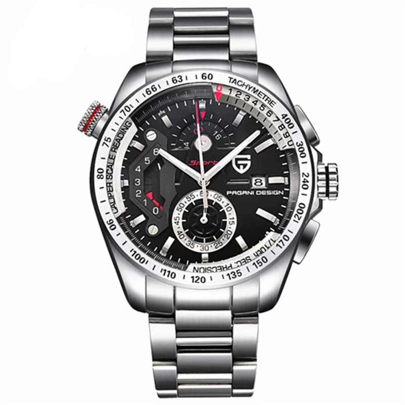 

Luxury Brand PAGANI DESIGN Fashion Chronograph Sport Watches Men reloj hombre Full Stainless Steel Quartz Watch Clock Relogio