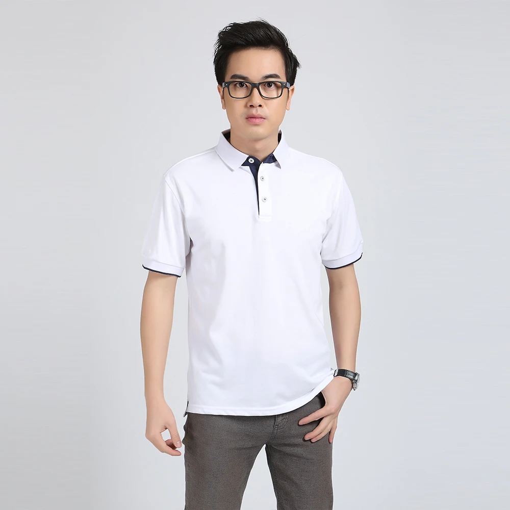 Couple White Blank Polo Shirt 65% Cotton 35% Polyester - Buy Couple ...