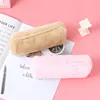 Korean Creative Kawaii Plush Pencil Case Bag Big Capacity Solid Cute School Supplies Materials Stationery Gifts