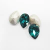 Dongzhou Crystal 3003 Green Tear drop Shape AAA Grade Silver Plating Point Back Crystal Stones With Safety Packing