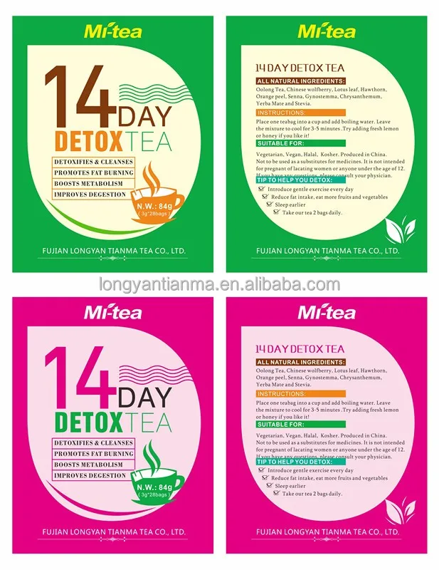 
OEM 14 Day Detox Tea or Slimming Tea or loss weight 