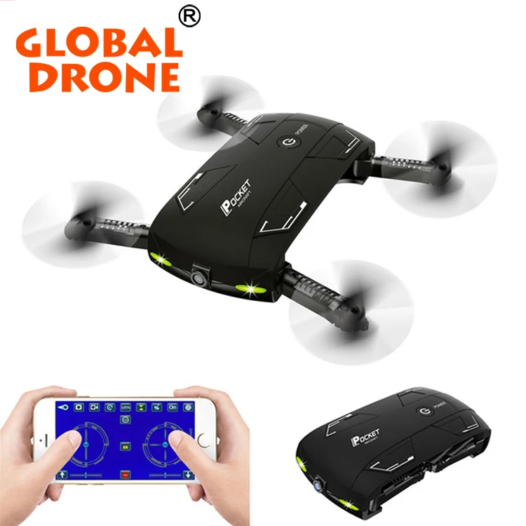 

Global Drone X20 Mini Foldable Selfie portable drone with wifi camera 2.4g 4-axis ufo aircraft quadcopter camera quadcopter, Black