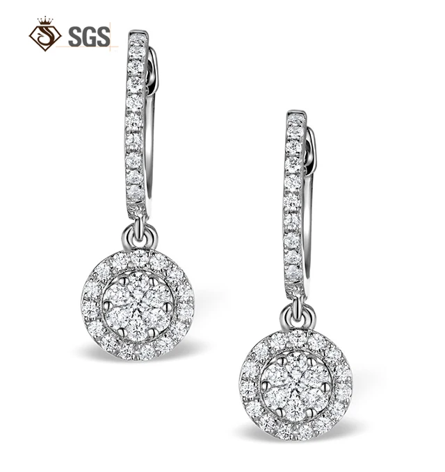 

925 silver jewelry zircon clip earrings