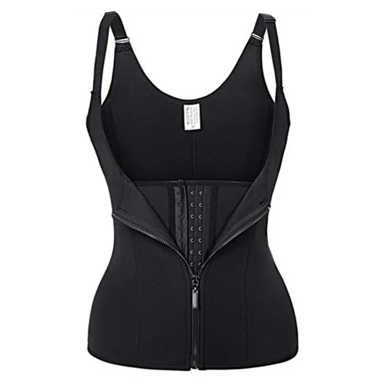 

Best Selling Women Neoprene Sauna Vest Body Shaper Slimming Waist Trainer Workout Shapewear Adjustable Sweat Belt Corset NCS405, Black, hot pink