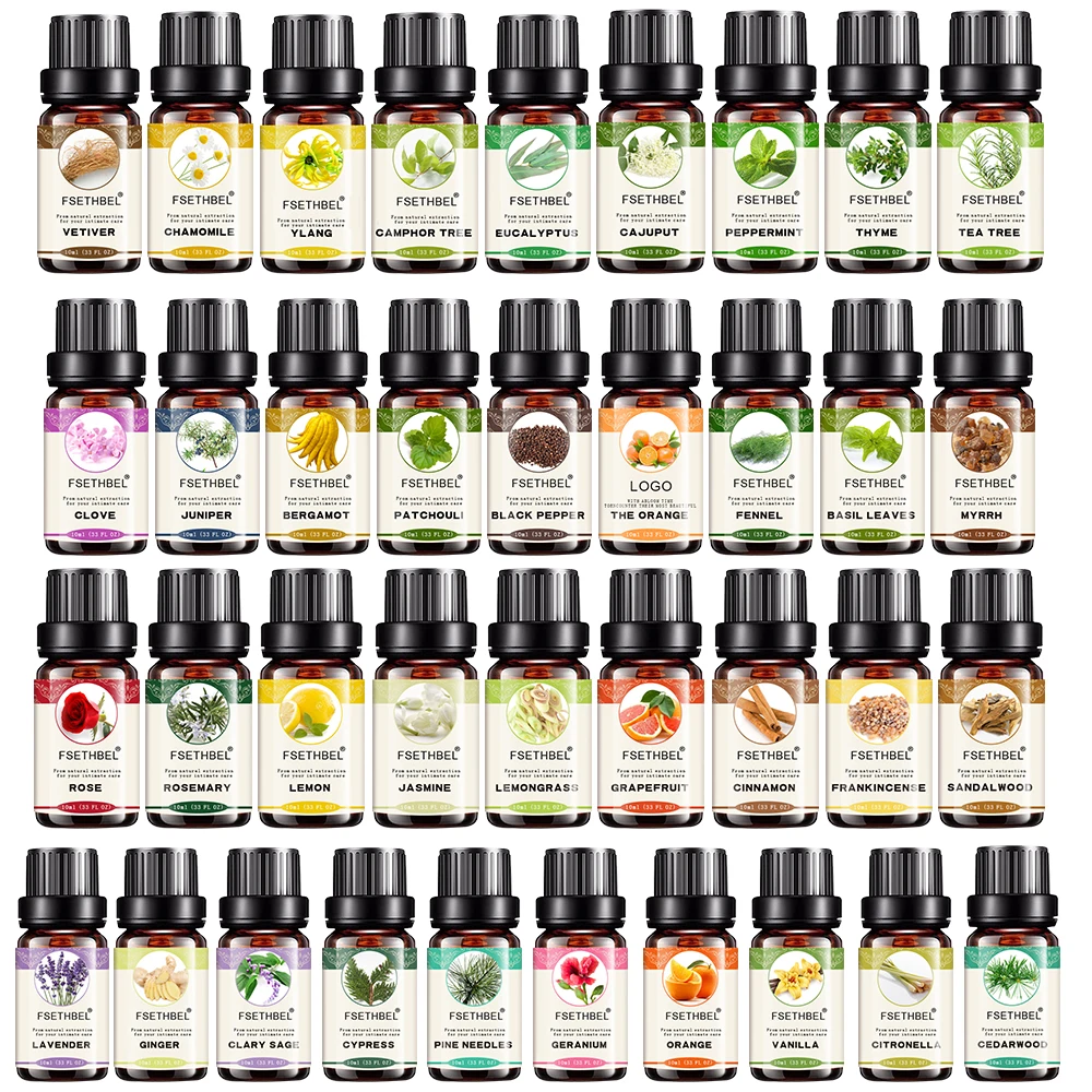 
Small MOQ Private Label Aromatherapy Pure Natural Organic Essential Oil 8pcs Gift Set Essential Oil Diffuser 