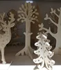 Wood Christmas decoration tree,deer house 3D laser cut burn edage