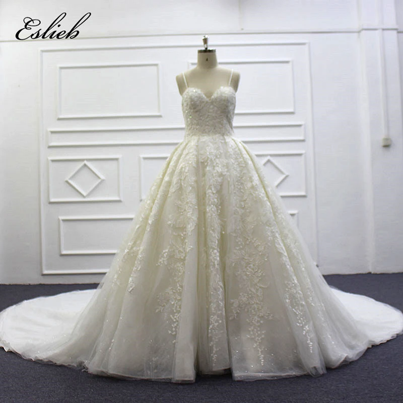 Elegant Wedding Dress Ball Gown Long Train Sweet Heart Bridal Gown