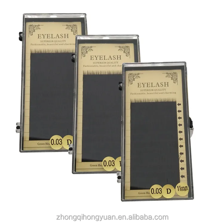 

0.03 D Super Fine and Soft Private Label Korean silk eyelash extension false eye lashes, shipment in 3-5 days after payment, Matt black
