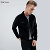king young Functional pockets Point collar Fits you just right cord western jacket in black