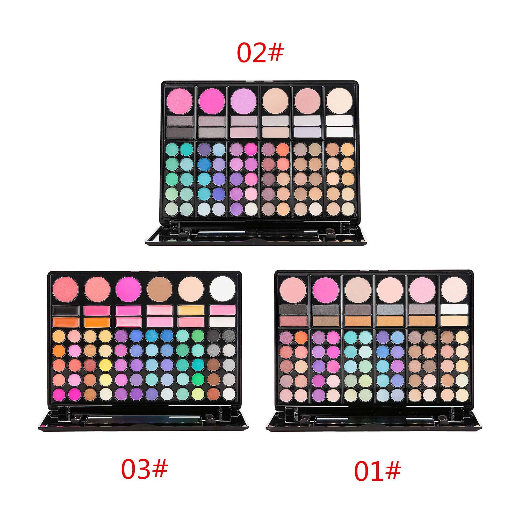 78 Color Eyeshadow Palette With Blusher Contour Powder Lipgloss Fashion Eye Shadow Palette Makeup Set Make UP Kit