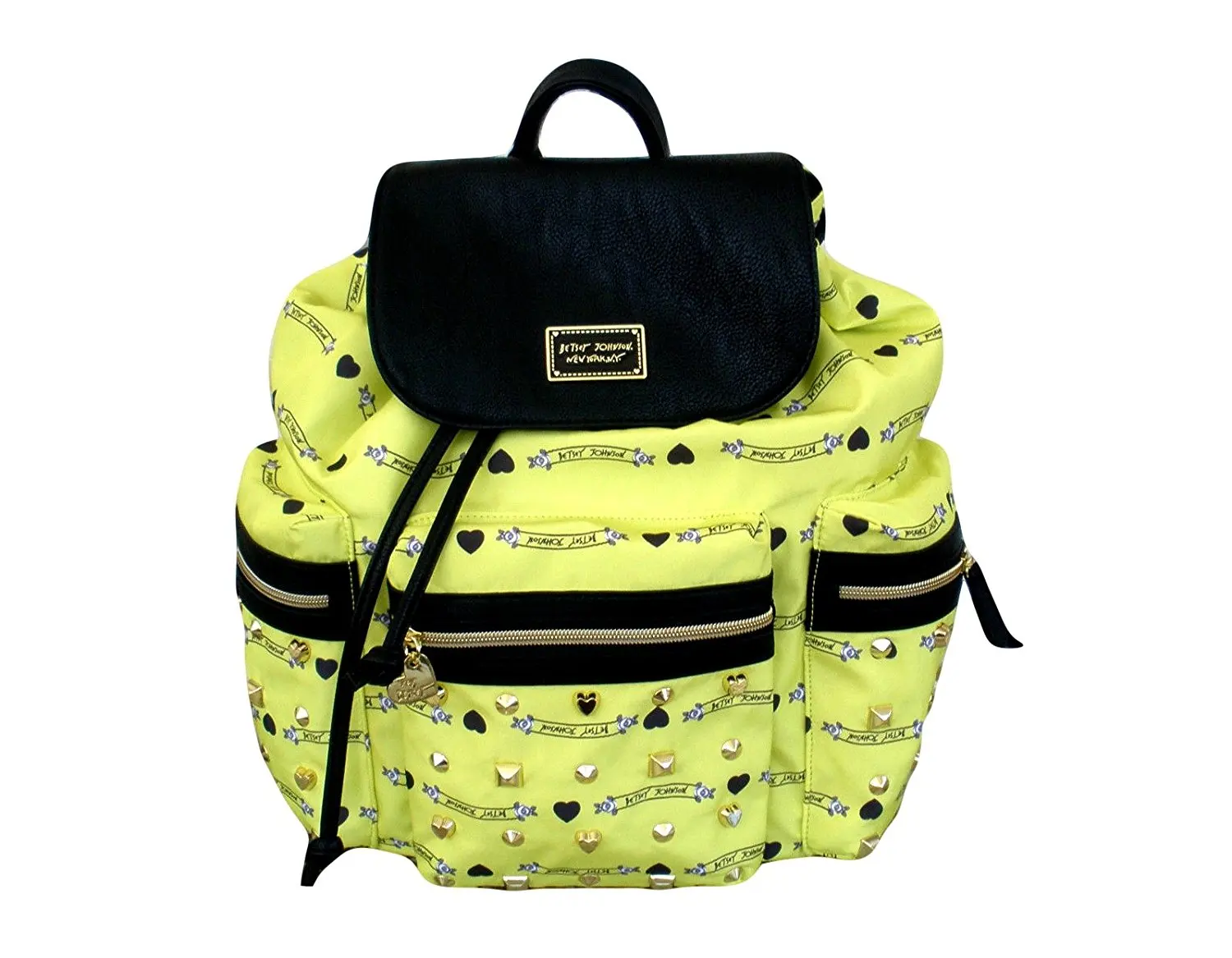 betsey johnson yellow backpack