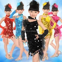 

Children Ballet Samba Salsa Stage Ballroom Dancing Clothing Costumes Kids Latin Dance Dress for Girls