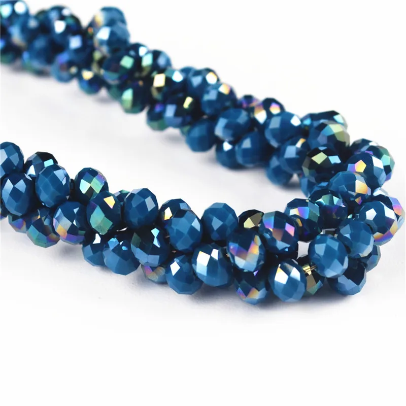 

High quality faceted glass rondelle beads factory wholesale beads for jewelry making