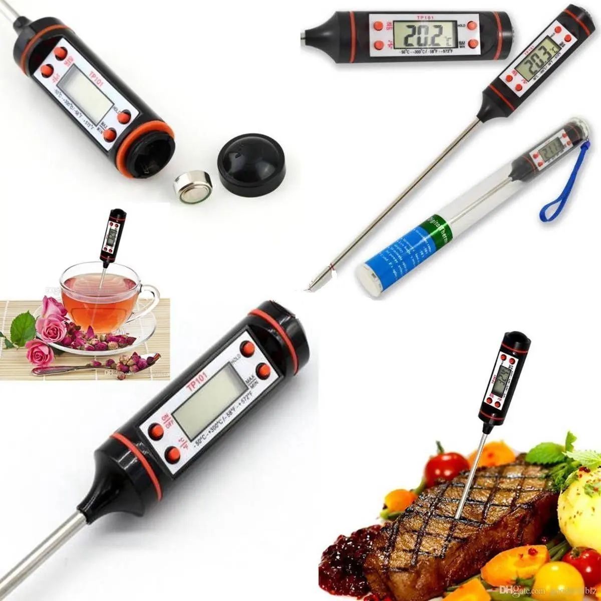 kitchen cooking min max alarm digital thermometer Electric Meat Thermometer temperature display thermometer