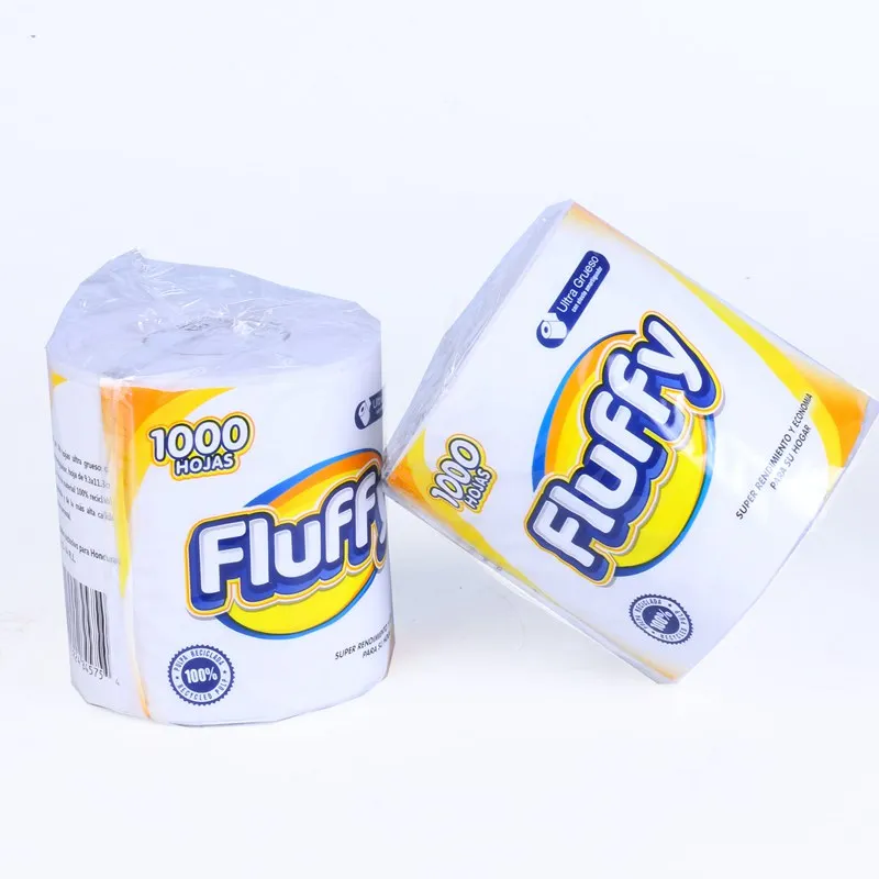 Recycled 1 ply 1000 sheets Strong and Soft Toilet Paper