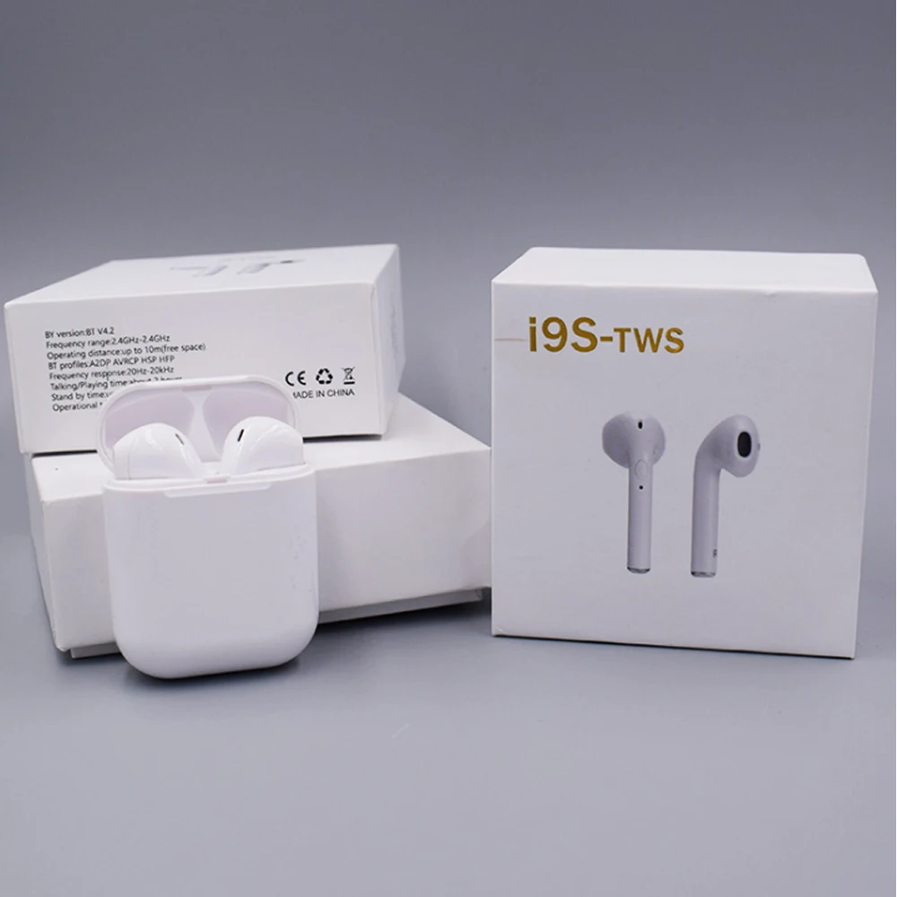 

Hands Free pop up i9S TWS Noise Cancelling earphone 5.0 Bluetooths Headset