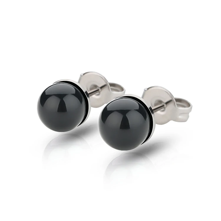 

2021 Factory Custom Fashion Earring Jewelry Design Charm Black Pearl Earrings For Women