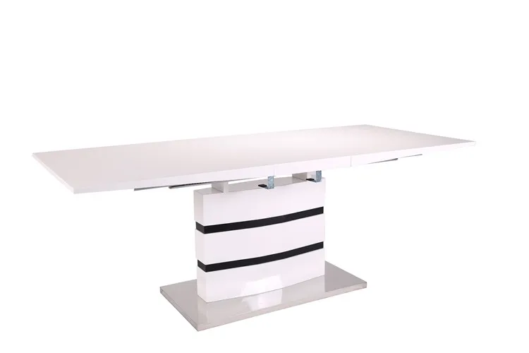 2020 new design white high gloss painting MDF top dining table
