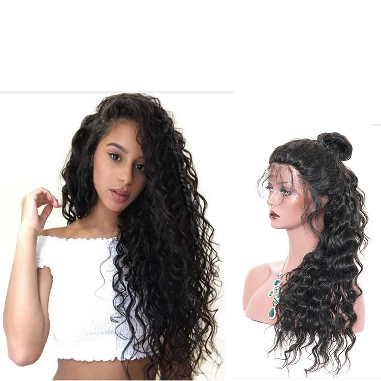 

Wholesale Deep Wave Full Lace Wigs Human Hair Lace Front Peruvian Virgin Hair 13x4 Lace Front Wigs for Black Women