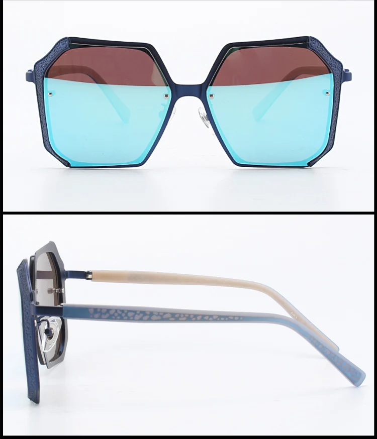 Lunettes de soleil polarisées UV400 en acétate et matel,, lunettes de soleil de haute qualité utilisé dans l'usine de lunettes chinoises