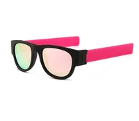 

Fold TAC polarized sunglasses gift custom shape slap bracelet sunglasses for promotion
