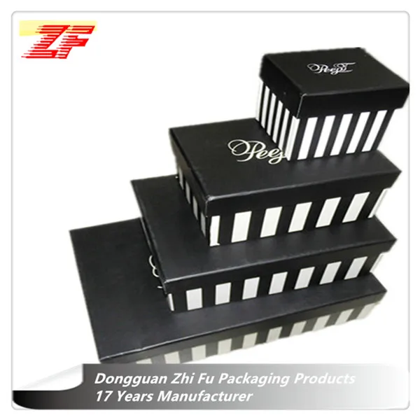 Simple Black And White Striped Gift Box Perfume Box Design