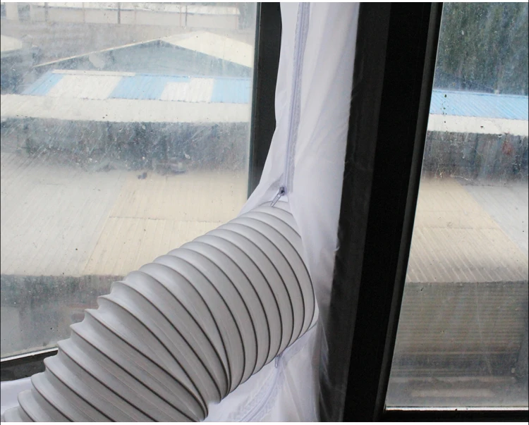
The Newest Design Window Seal Cloth for Mobile Air Conditioner and Tumble Dryer With Zip and Adhesive Fastener 