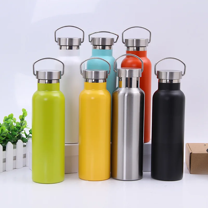 

500ml 600ml water bottles stainless steel double wall sport water tumbler for outside traveling Mug, N/a