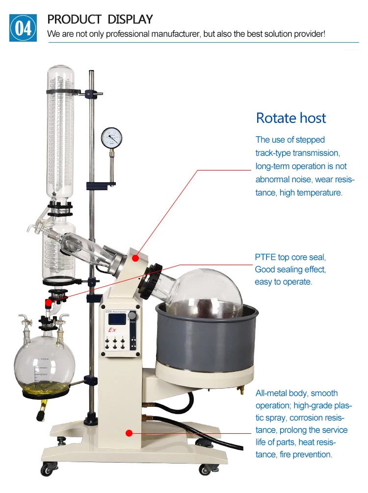 Laboratory Evaporation Equipment 20liter Explosion-proof Rotary Evaporator R1020ex