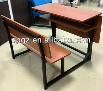 Elementary School Wooden Student Desk And Chair Ergonomic Student