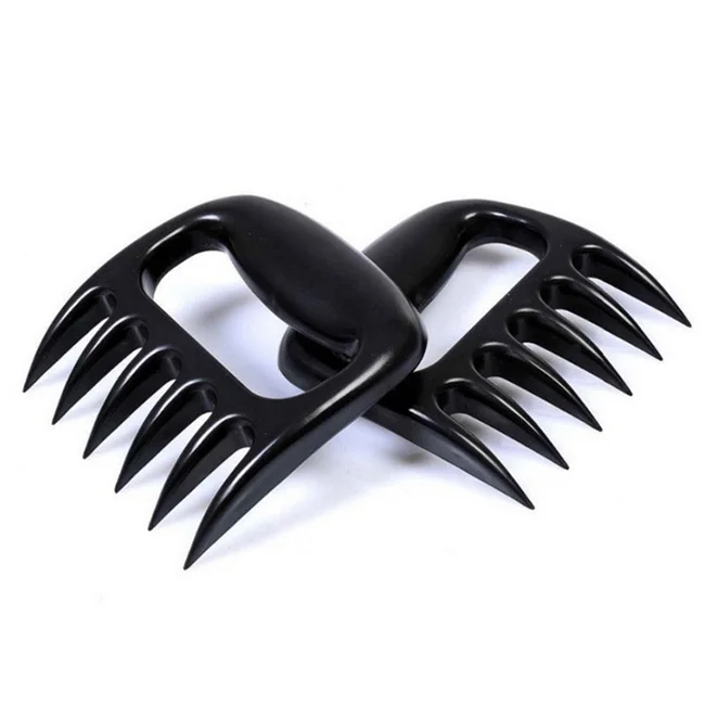 

BBQ Grilling Tools Heat Resistant Plastic BBQ Paw Separator Meat Shredder Claws Set, Black