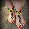 2018 Handmade Braided Barefoot Sandals Foot Chain Jewelry Anklet With Toe Ring