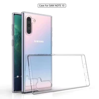 

New products ultra thin mobile phone Shock proof clear smartphone Transparent tpu cover Case For Samsung note 10 phone cases