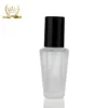 High Quality 35ml Cosmetic Frosted Glass Foundation Bottle With Pump