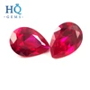 Chinese Machine Cut Pear Ruby prices carat Lab Created ruby Stones