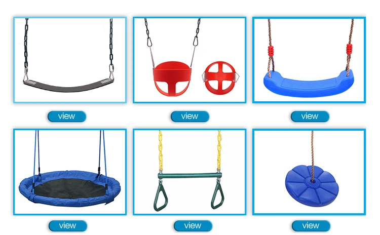 Safety adult children outdoor garden plastic colorful swing set chair